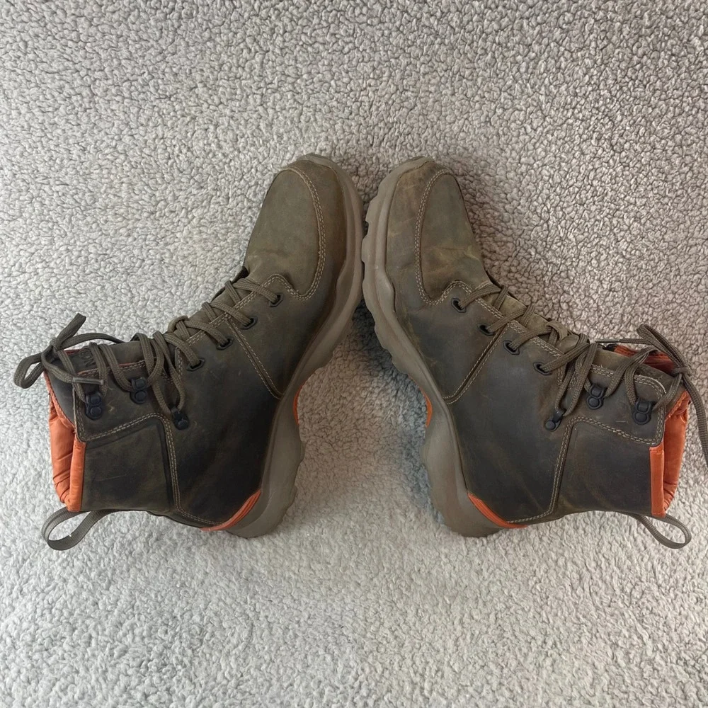 The North Face Thermoball‎ Versa Mens 11.5 Waterproof Leather Brown Hiking Boots